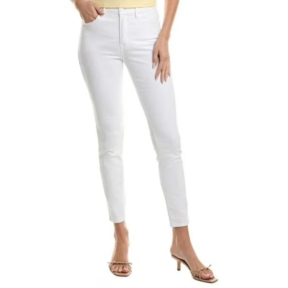 Good American Good Legs White Denim High Rise Skinny Jeans Size 15